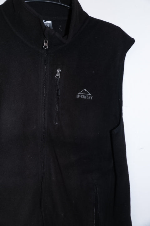 Vintage men brown Mckinley fleece full zip sleeveless jacket in M|L30 W21|SKU 6716