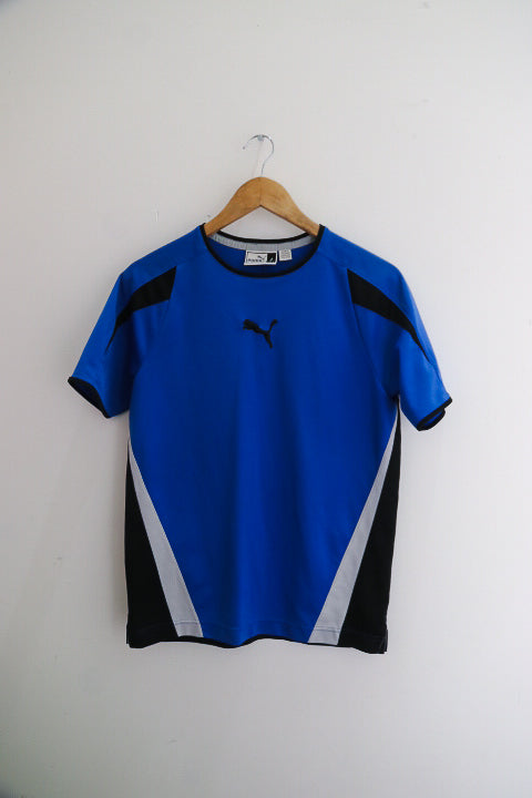 Vintage blue Man Puma Teampacer medium Short Sleeve T-shirt
