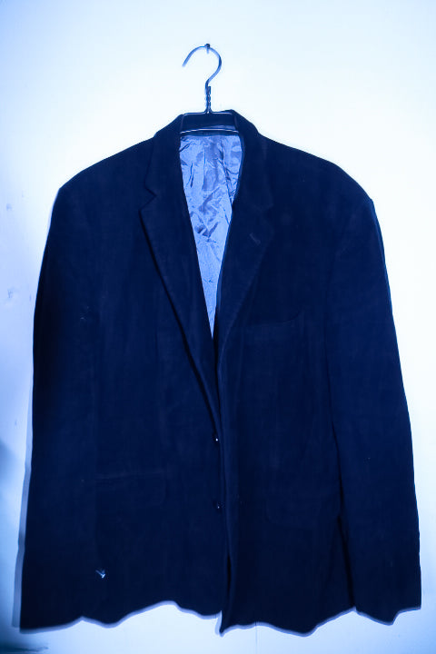 Vintage men Racing green tailored fit single breasted navy blazer 2XL|L36 W25|SKU 6718
