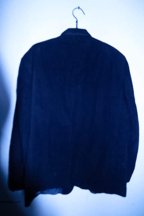 Vintage men Racing green tailored fit single breasted navy blazer 2XL|L36 W25|SKU 6718