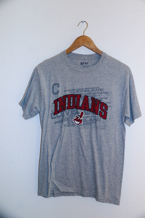 Vintage Gear Indians baseball mens grey small tees