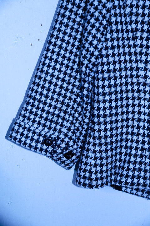 Vintage women S.Oliver black & white geometric double breasted blazer jacket size 8/10|L23 W18