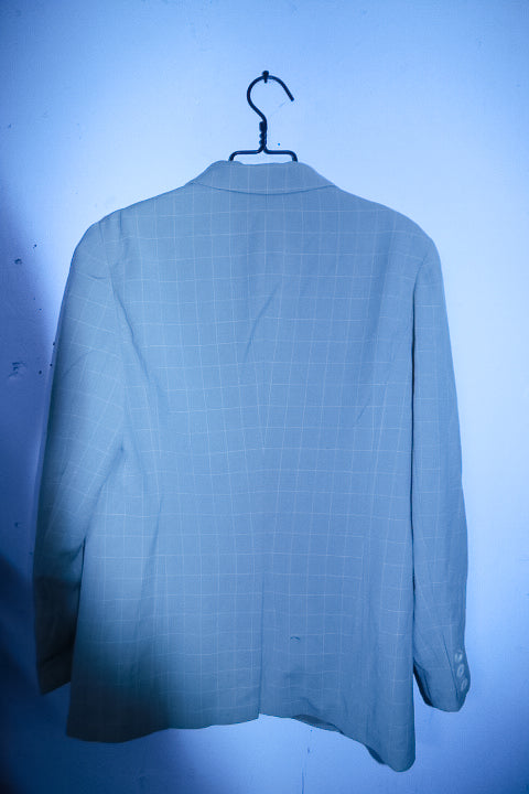 Vintage women cream plaid Gerry Weber single breasted oversize blazer XXL|L31 W20|SKU 6724