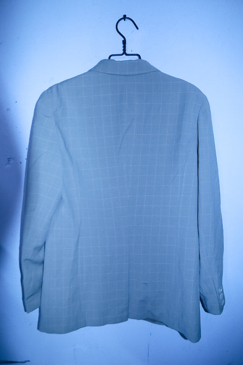 Vintage women cream plaid Gerry Weber single breasted oversize blazer XXL|L31 W20|SKU 6724