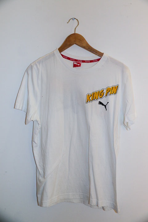 Vintage Puma King Pin mens large white tees