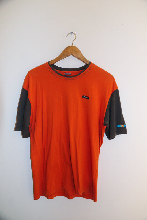 Vintage orange fila mens small tees