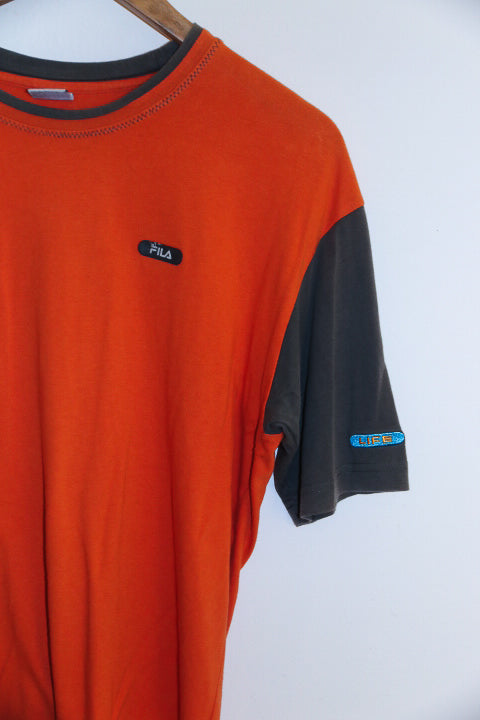 Vintage orange fila mens small tees