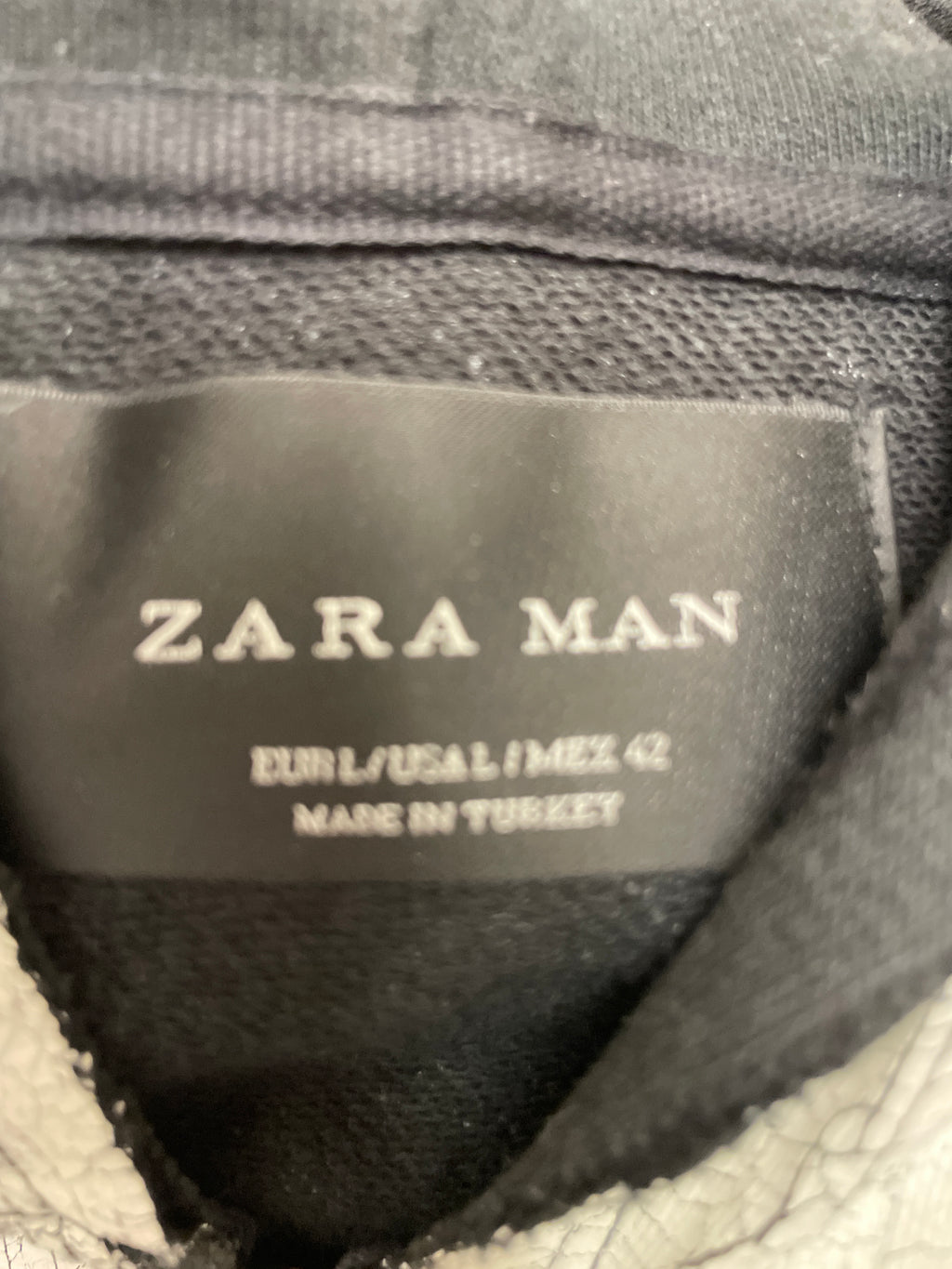 Vintage marble white pattern zara man hoodie size L