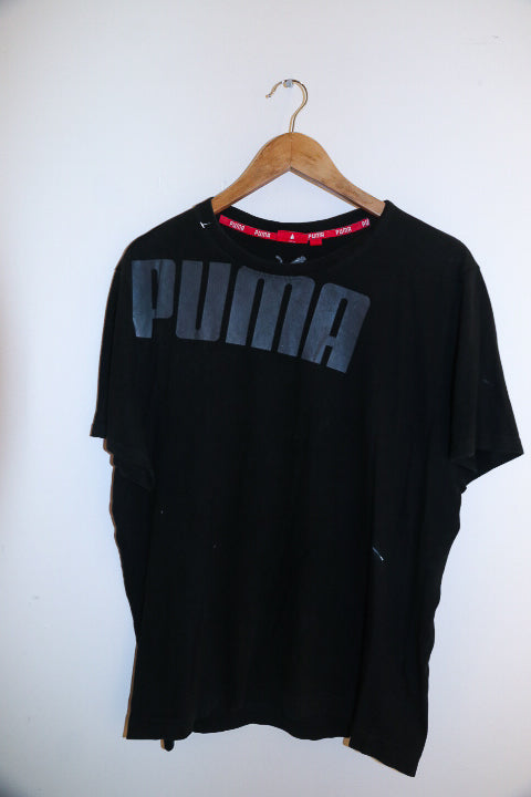 Vintage large black puma logo mens tees