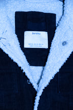 Vintage men Bershka black Corduroy button down jacket with faux inner XS|L27W20|SKU 6728