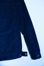 Vintage men Bershka black Corduroy button down jacket with faux inner XS|L27W20|SKU 6728