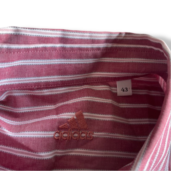 Vintage 1990s Adidas men's striped button down shirt size 2XL|L35W23|SKU 5328