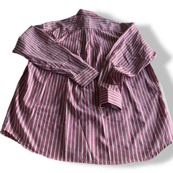 Vintage 1990s Adidas men's striped button down shirt size 2XL|L35W23|SKU 5328