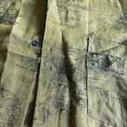 vintage men's hawaiian printed green silk vintage shirt for men made in italy in L|L29 W22|SKU 5329