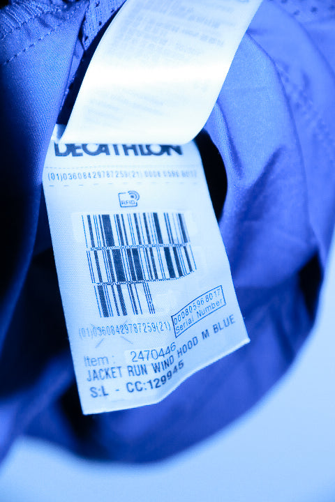 Vintage KALENJI By Decathlon Men navy run wind zipper hooded Jacket M|L29 W22|SKU 6730