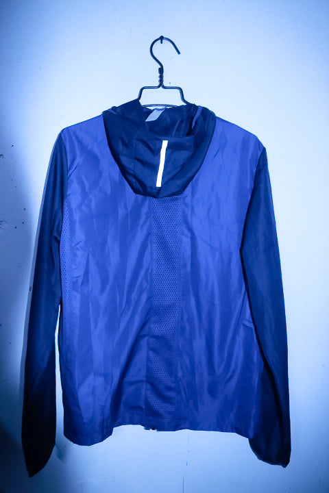 Vintage KALENJI By Decathlon Men navy run wind zipper hooded Jacket M|L29 W22|SKU 6730