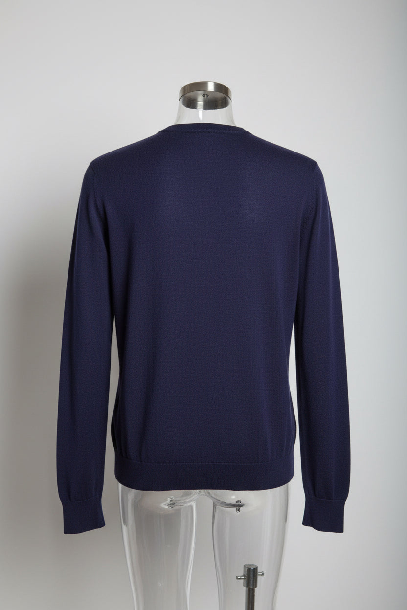 Sfera men essentials regular fit navy  crew neck sweatshirt in M|L29 W21|SKU 6731 100% COTTON