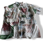 Vintage men's Jupiter abstract pattern rave hippie multi button up shirt in L/XL| L29W22|SKU 5332