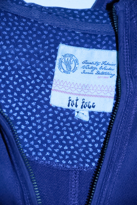 Vintage women Fatface navy full zip hoodie UK 14|L26 W22|SKU 6732