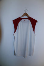Vintage red and white mens large sleeveless tees