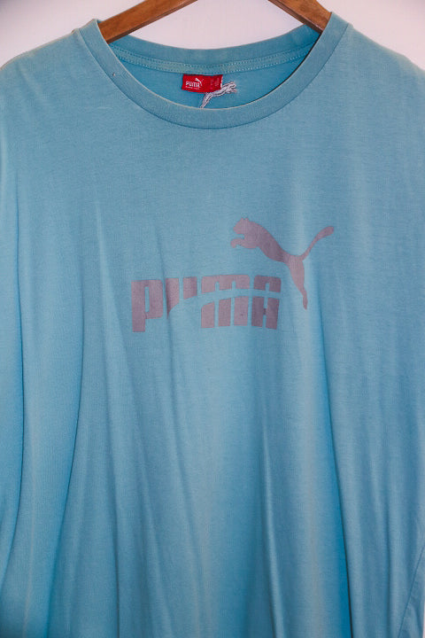Vintage mens blue Xlarge puma logo tees