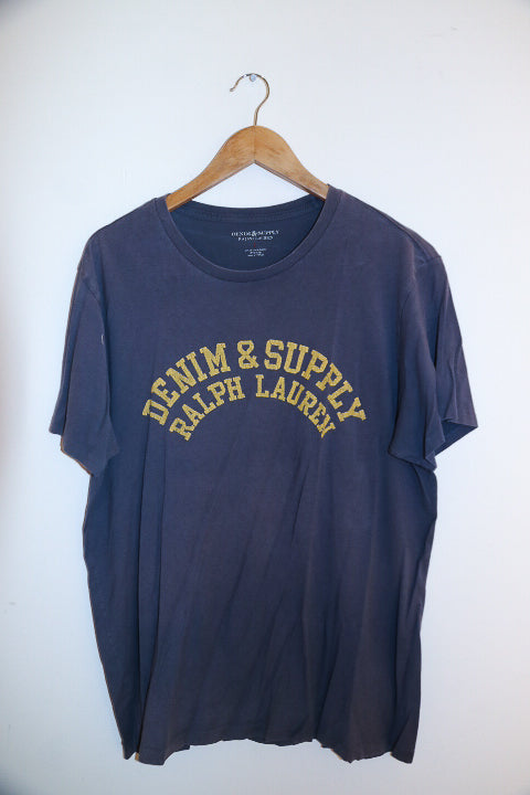 Vintage Denim and supply Ralph Lauren mens grey large t-shirt