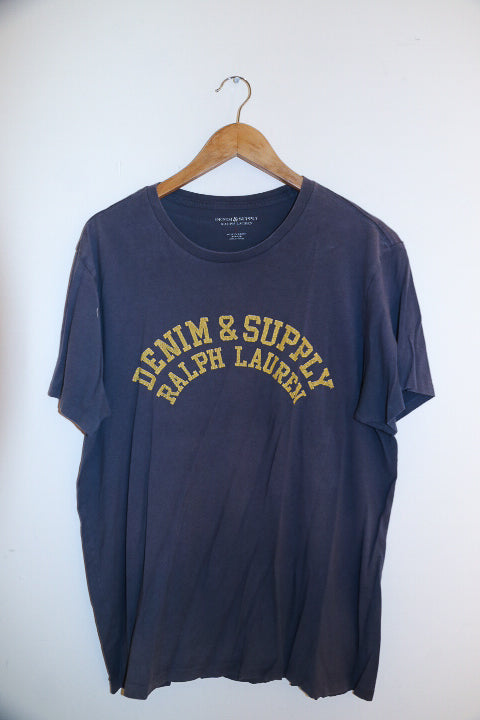 Vintage Denim and supply Ralph Lauren mens grey large t-shirt