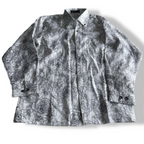 Vintage mcbell Unisex White& Grey floral print shirt|L31 W21|SKU 5336