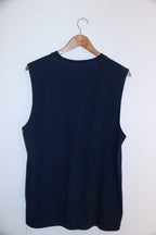 Vintage Lecoq Sportif mens gym blue Xlarge tank top