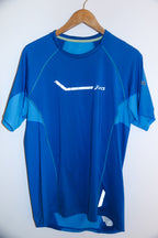 vintage mens Xlarge Asics blue training jersey