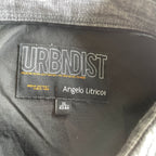 VINTAGE MENS URBAN DISTRICT ANGELO LITRICO LONG FITTED SLEEVED SHIRT XL BLACK|L33W23|SKU 5340 