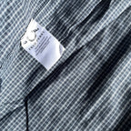 Vintage men's Fred Perry check Navy blue short sleeve shirt in XL| L33 W23| SKU 5341