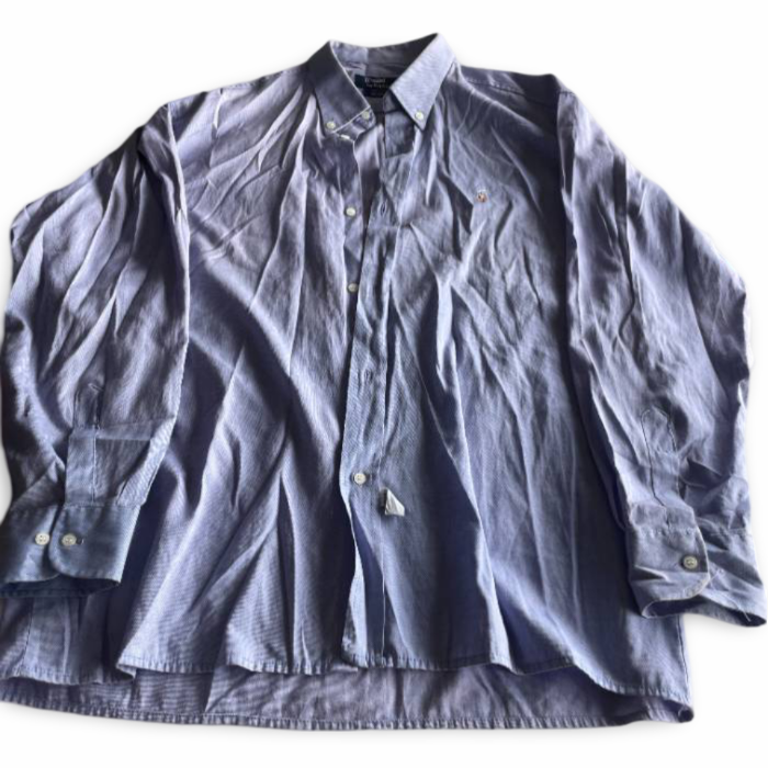 Vintage Polo by Ralph Lauren Men's  Purple Solid Button Down Shirt MADE in USA In XL|L34W24|SKU 5343