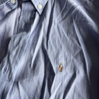 Vintage Polo by Ralph Lauren Men's  Purple Solid Button Down Shirt MADE in USA In XL|L34W24|SKU 5343