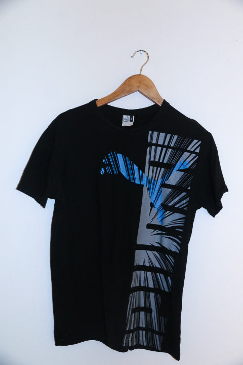 Vintage black puma big logo mens small tees