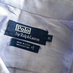 Vintage Polo by Ralph Lauren Men's  Purple Solid Button Down Shirt MADE in USA In XL|L34W24|SKU 5343