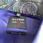 Vinatge 1990s OLYMP Purple Cotton Button Down Pleated Size 39 neck 15.5 M/L french cuff shirt|L32W20|SKU 5344