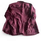 Vintage Fat face men's  Maroon White Polka Dot Button Down Heavyweight casual shirt in L|29 W19|SKU 5345  