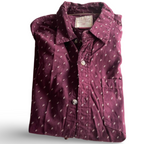 Vintage Fat face men's  Maroon White Polka Dot Button Down Heavyweight casual shirt in L|29 W19|SKU 5345  