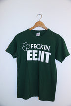 vintage green feckin eejit small mens tees