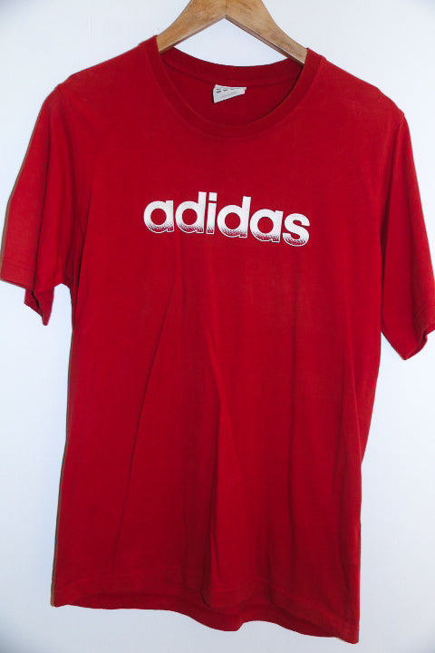 Vintage red Adidas print mens medium tees