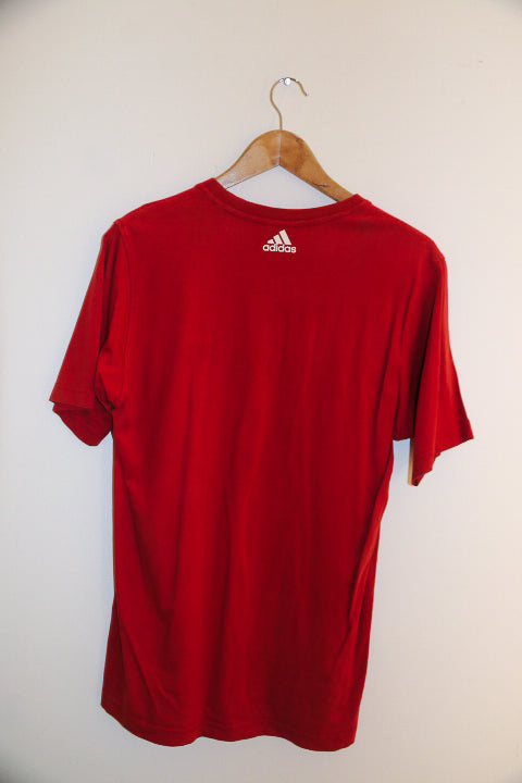 Vintage red Adidas print mens medium tees