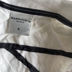 Vintage marrakech unisex Geometric Premium Print White Black Short Sleeve Shirt in S|L28W16|SKU 5349