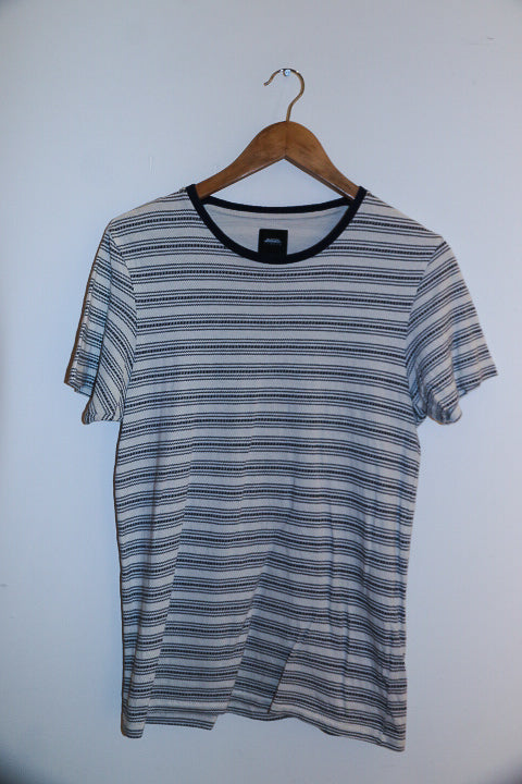 vintage grey stripped mens small crew neck tees