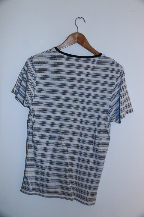 vintage grey stripped mens small crew neck tees
