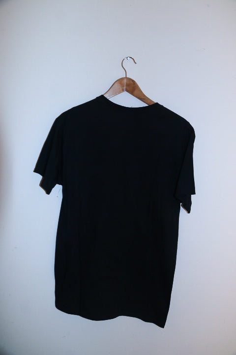 Vintage black mens fruit of the loom animal print medium tees