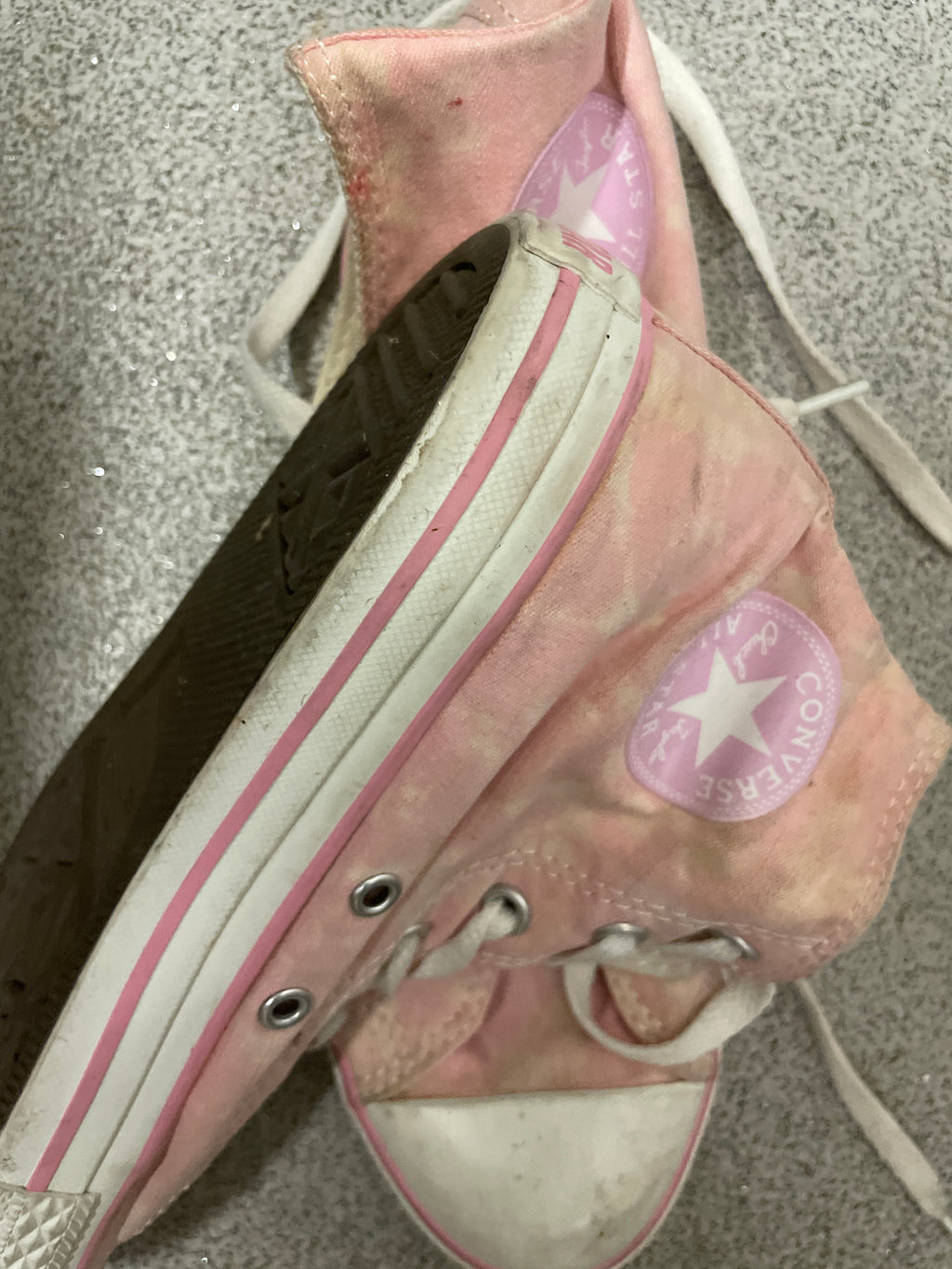 Rubynee Vintage y2k pink converse high trainer sneaker