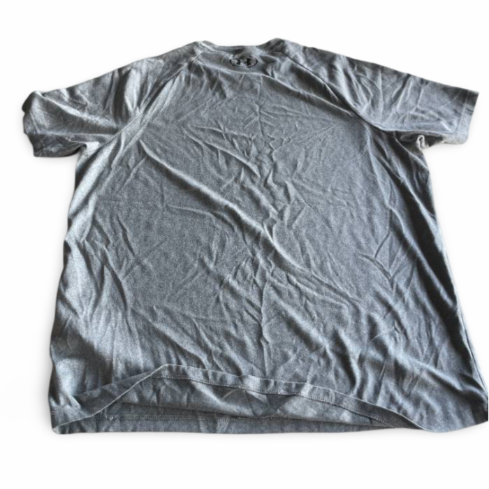 Vintage Men's Under Armour logo t-shirt in grey size M|L28W21|SKU 5354