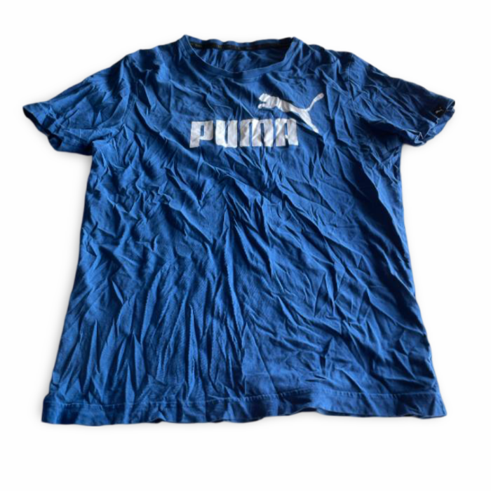 Vintage puma men's blue t-shirt in size M| L28 W19| SKU 5356