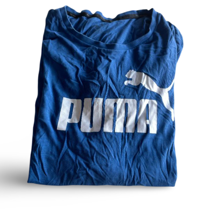 Vintage puma men's blue t-shirt in size M| L28 W19| SKU 5356